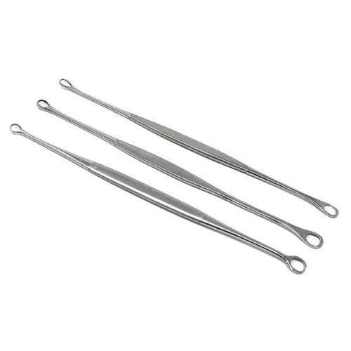 curette double ended sharp blunt SS Delux Quality (Set of 3)