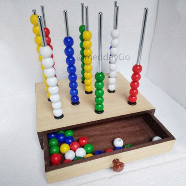 Counting and Color Beads Peg Board