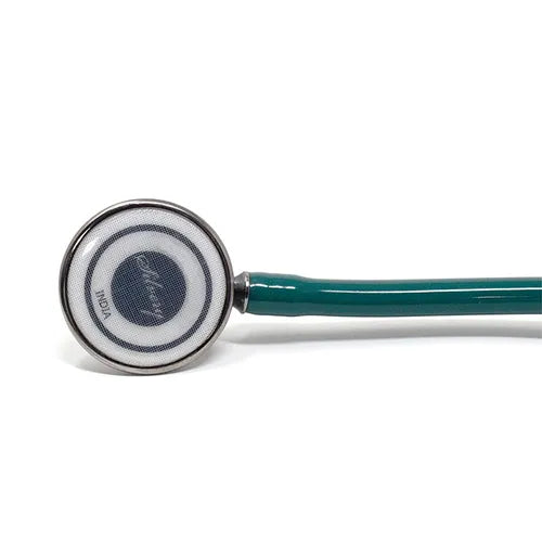 Silvery Aluminium Chrome Stethoscope (Green)