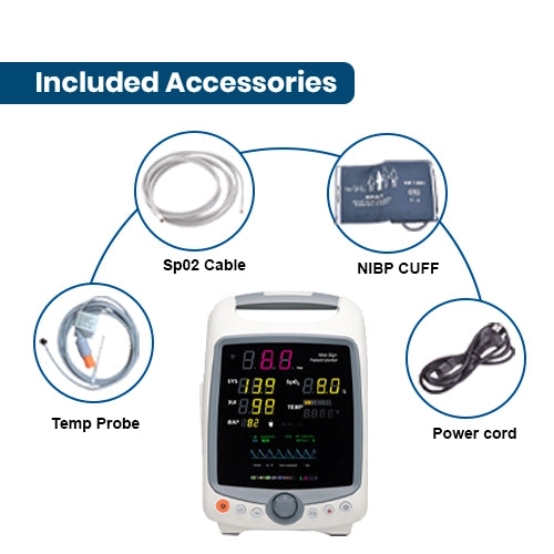 3 Para Bed Side Patient Monitor with 1 Year Warranty