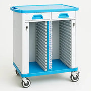 case history trolley double (50 shelves)