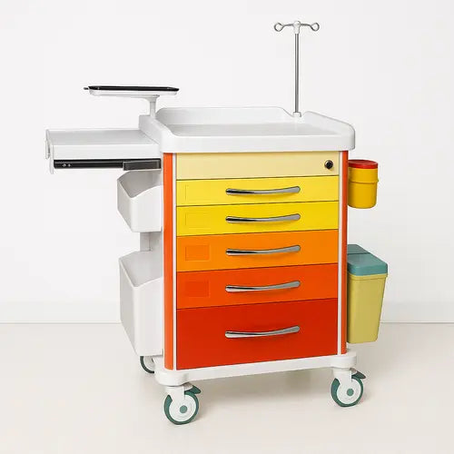 emergency medicine trolley abs multicolor