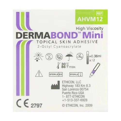 Ethicon Dermabond Topical Skin Adhesive 2- Octyl Cyanoacrylate (AHVM12)