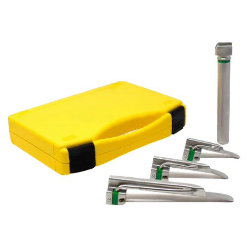 New Premium Grade Fiber Optic Miller Laryngoscope Set (LED Light) White Set of 6 New Premium Grade Fiber Optic Miller Laryngoscope Set (LED Light) White Set of 6