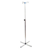 IV Stand with 4 Hooks Chrome Plated