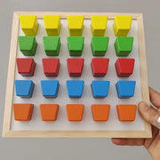 Multi Color Square Peg Board (25 Pegs)