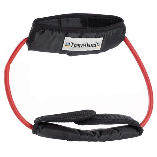 Original Theraband Red Tubing Loop with Padded Cuff