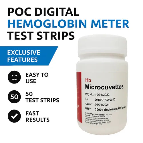POC Digital Hemoglobin Meter Test Strips 50 Unit