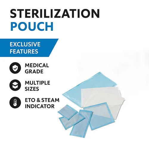 Sterlization Pouch Medical Grade with ETO and STEAM Indicator (Pack of 200)
