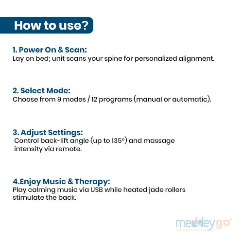 V3 massage bed for far infrared therapy how to use
