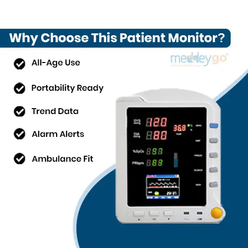 cms 5100 spo2 and nibp measuring patient monitor