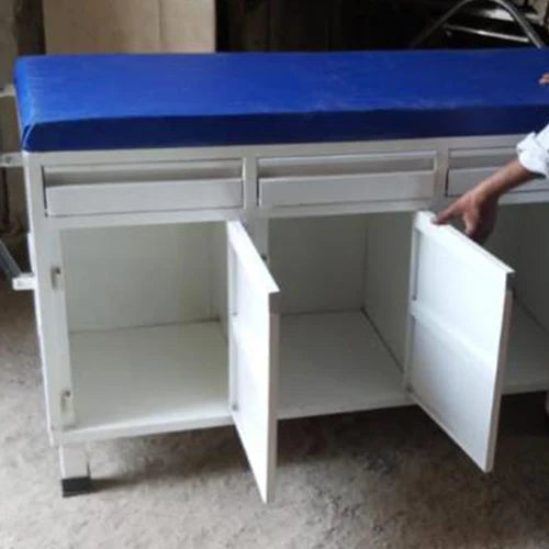 examination couch drawer cabinet with footstep