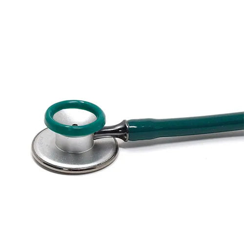 silvery aluminium hrome stethoscope (green)