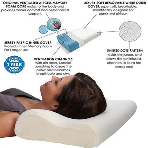 neck support cervical memory foam pillow