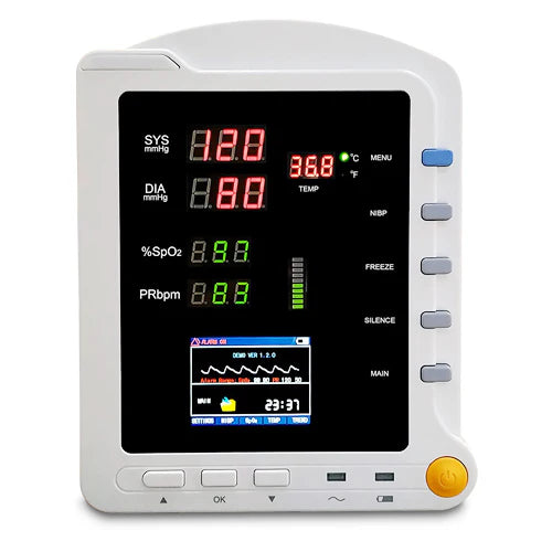 CMS 5100 SPo2 and NIBP Measuring Patient Monitor (White)