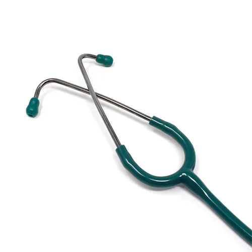 silvery aluminium hrome stethoscope (green)