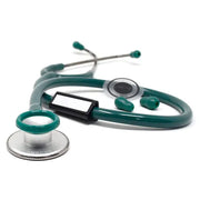 silvery aluminium hrome stethoscope (green)