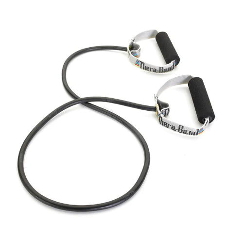 Original Theraband Black Tubing with Soft Handle