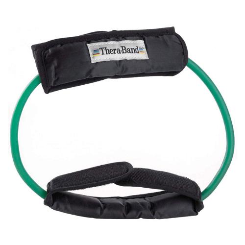 Original Theraband Green Tubing Loop with Padded Cuff