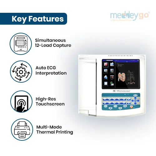 12 Channel ECG Machine with Auto Analysis and Diagnosis Function