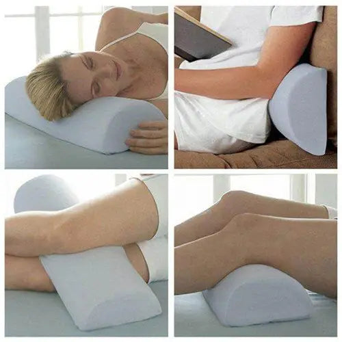 Multiuse Memory Foam Pillow 4-in-1 Half Moon for Neck, Back & Knee