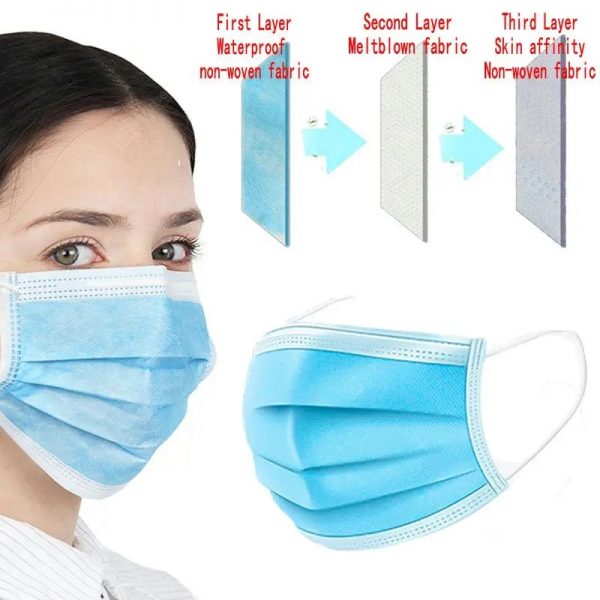 3 Ply Surgical Pollution Mask with Nose Pin