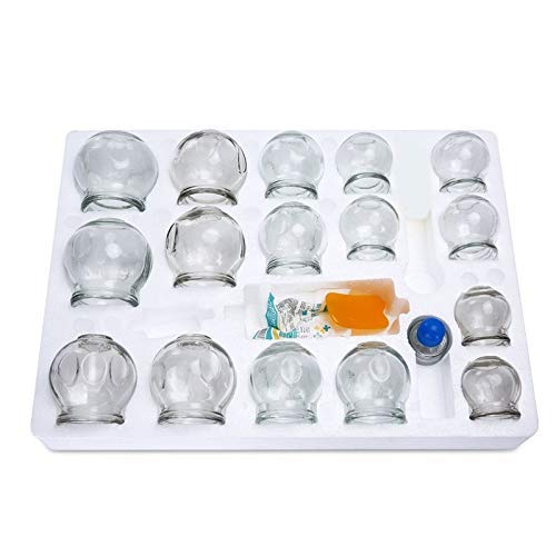 Acupressure Vacuum Fire Glass Cupping Therapy Kit – Traditional Chinese Cupping for Pain Relief & Muscle Relaxation