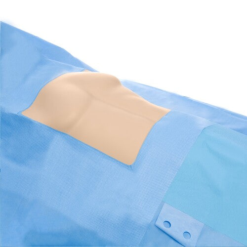 Disposable Abdominal Drape Sterile 150x220cm with Incision Cut 8x10 Inch (Pack of 4)
