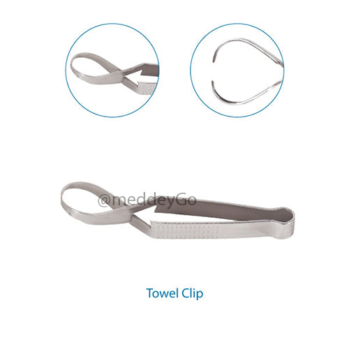 Surgical Towel Clip Mild Steel (Pack of 2)