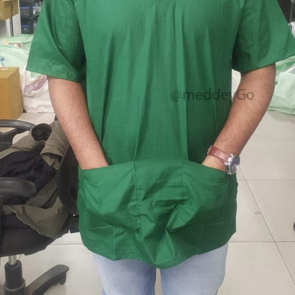 Unisex Scrub Suit Surgical V Neck 2 Pocket Green