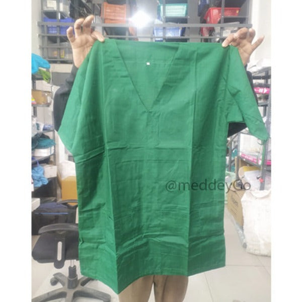 Unisex Scrub Suit Surgical V Neck 2 Pocket Green