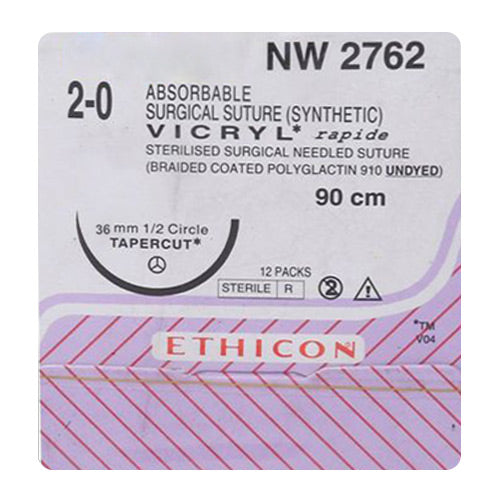 Vicryl Rapide Sutures USP 2-0, Circle Tapercut NW2762