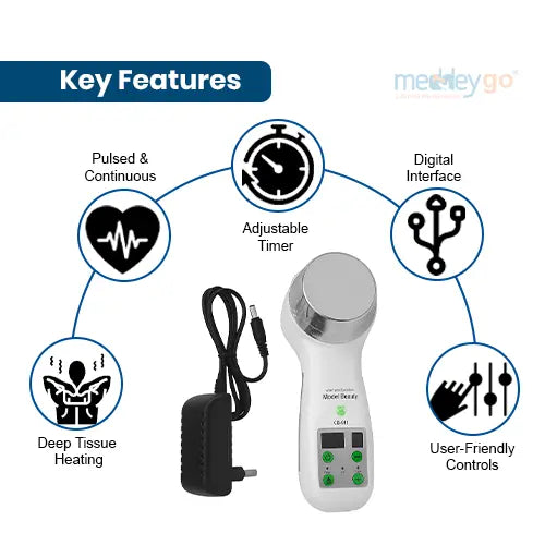 1mhz physiotherapy ultrasound therapy machine key features