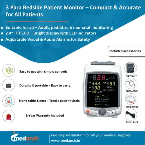 3 Para Bed Side Patient Monitor