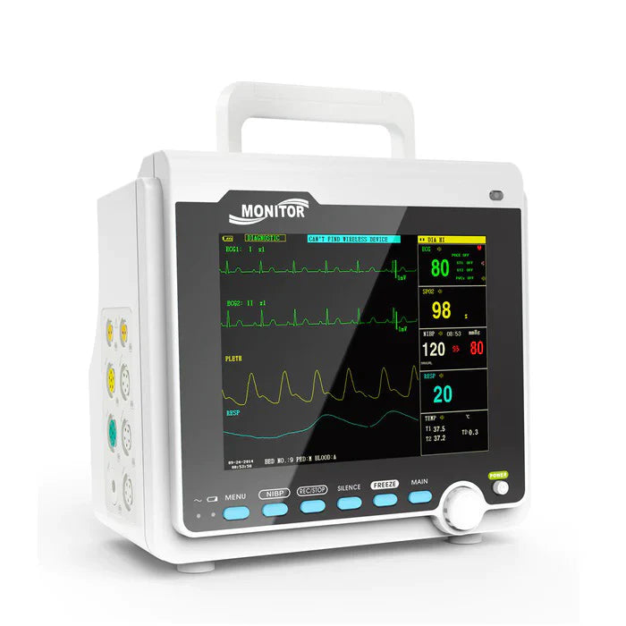 CMS6000 5 Para ICU CCU Vital Signs ECG,NIBP,SPO2,PR,TEMP 8Inch TFT color LCD