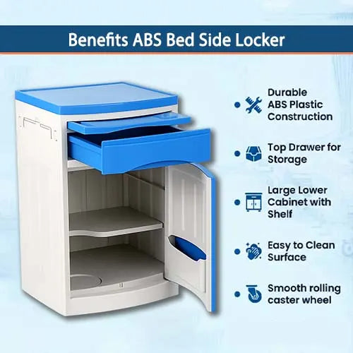 abs bed side locker