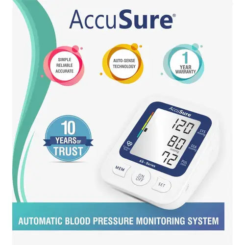 AccuSure AS Extra Large LCD and WHO Approved BP Machine