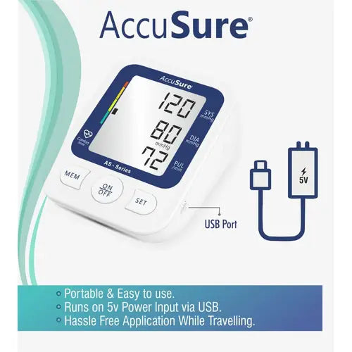AccuSure AS Extra Large LCD and WHO Approved BP Machine