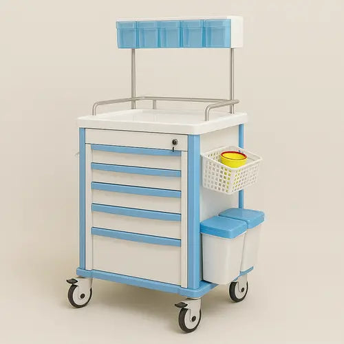 abs emergency crash cart trolley