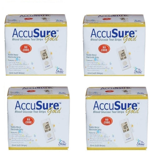 AccuSure Gold 200 Strips ( Packs of 50 x 4)