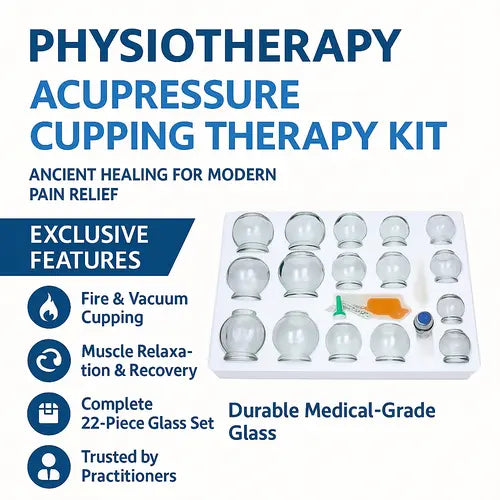 Acupressure Vacuum Fire Glass Cupping Therapy Kit