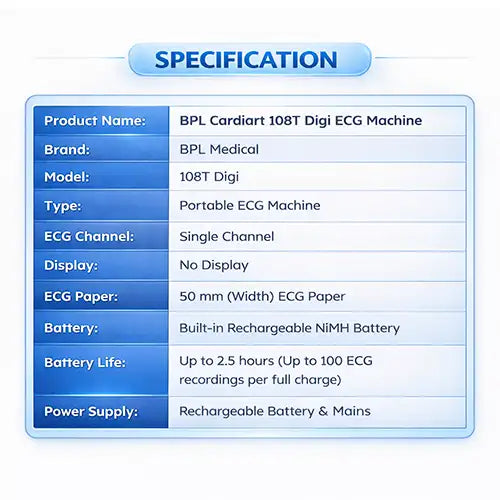 Digital ECG Machine BPL | Single Channel ECG Machine