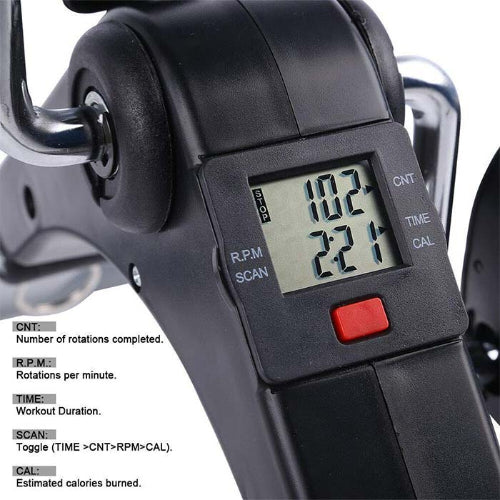 Compact pedal exerciser for legs and arms physiotherapy use