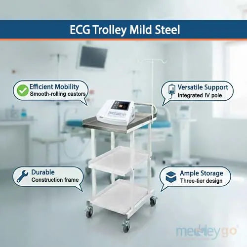 ecg trolley mild steel
