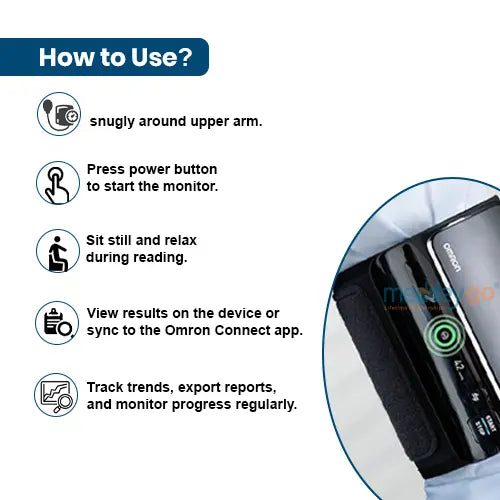 Omron HEM-7600T Tubeless Bluetooth BP Monitor
