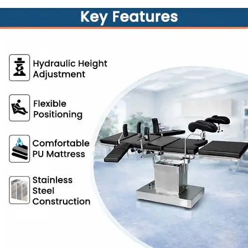 Hydraulic Surgical Operating Table with SS Top