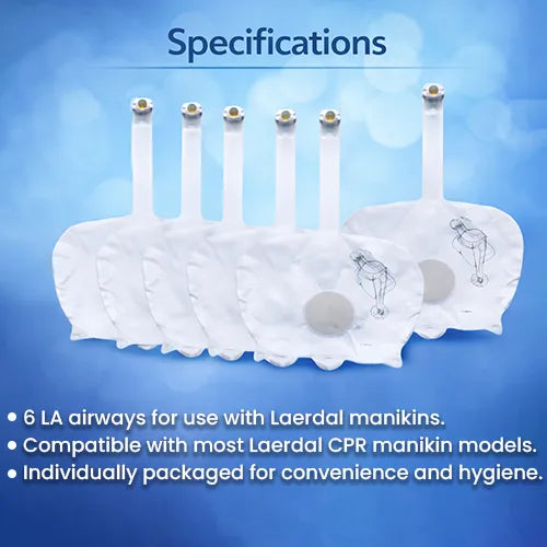 Laerdal LA Airway 6-PK – Replacement Airway Set for CPR Manikins