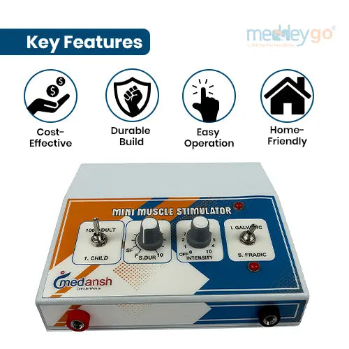 muscle stimulator electrotherapy device key features