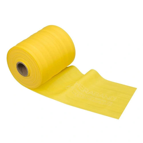 Original Theraband Resistive Band Latex Free Yellow 25 Roll Yds TPE
