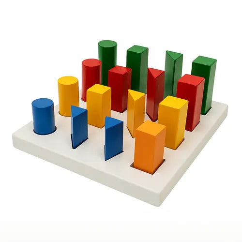 Wooden Peg Board For Occupational Therapy With 3 Sizes Of Pegs And - View #4